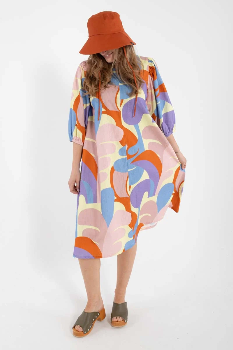 Daniris Searsucker Dress Pastel Yellow TROPS
