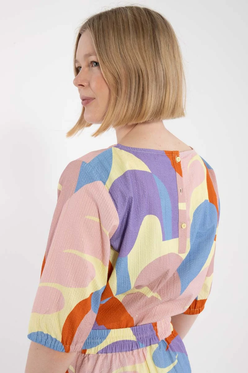 Danecremant Searsucker Shirt Pastel Yellow TROPS