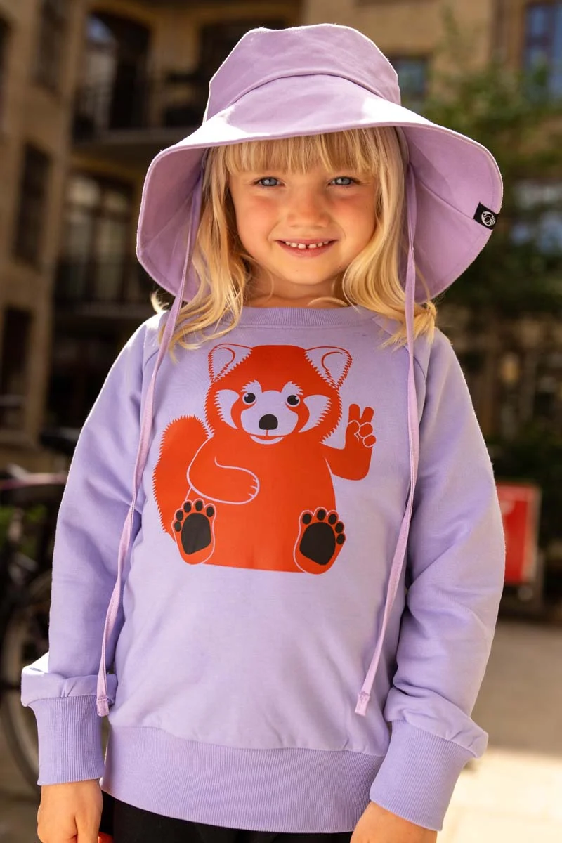 Dyrbellow Sweat Lila PEACE ROED PANDA
