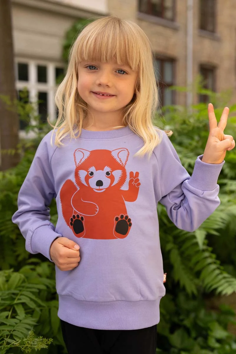 Dyrbellow Sweat Lila PEACE ROED PANDA
