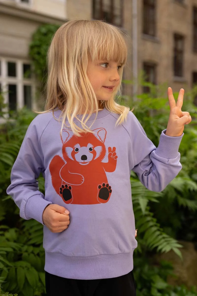 Dyrbellow Sweat Lila PEACE ROED PANDA