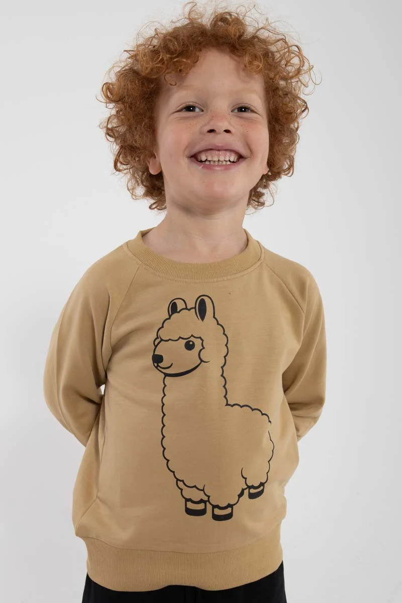 Dyrbellow Sweat Beige OUTLINE LAMA BUDDY