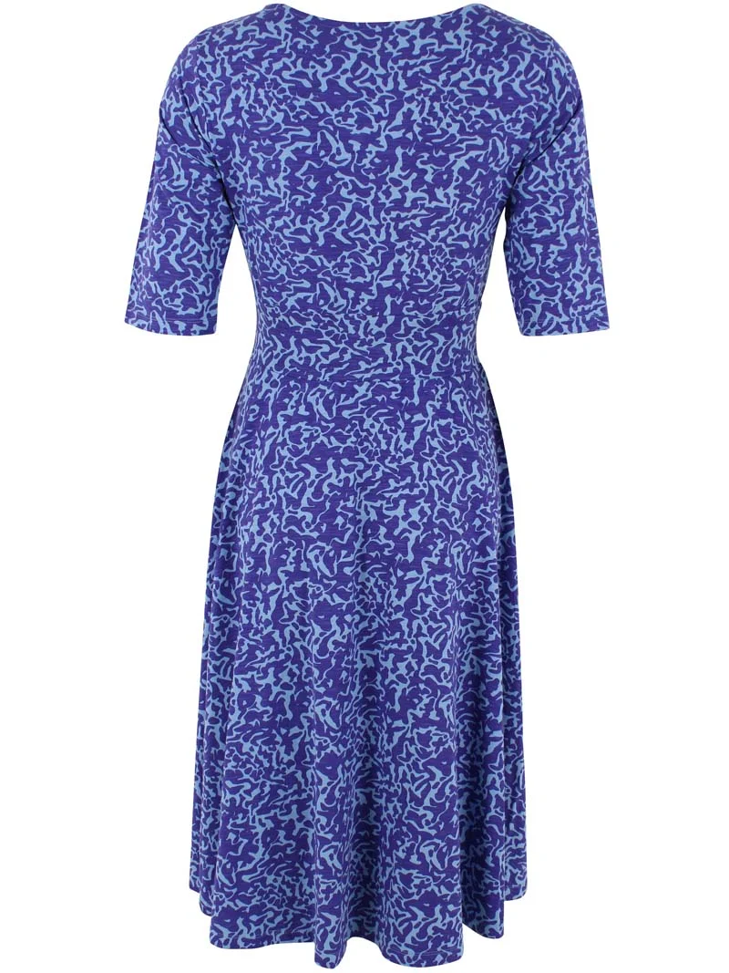 Danecharlotte Slub Dress Waterblue RIPPLES