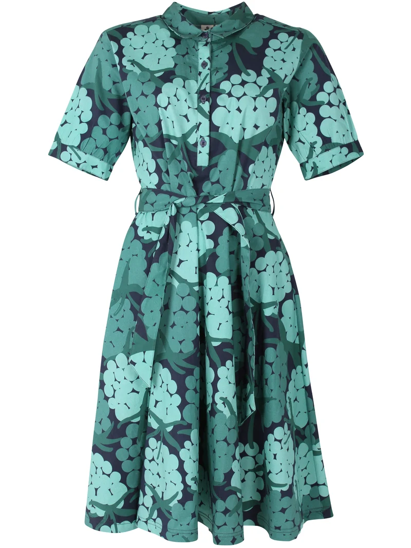 Daneribe Poplin Stretch SS Dress Dk Navy MAXIBERRY