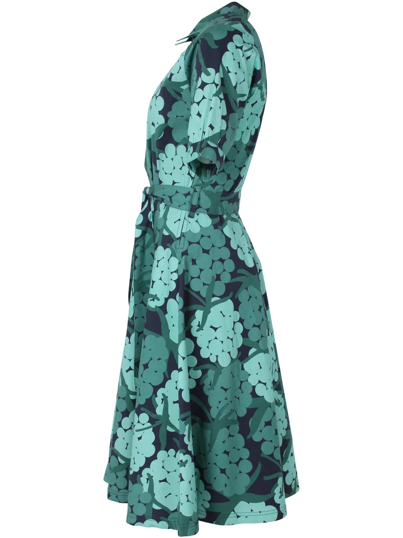 Daneribe Poplin Stretch SS Dress Dk Navy MAXIBERRY