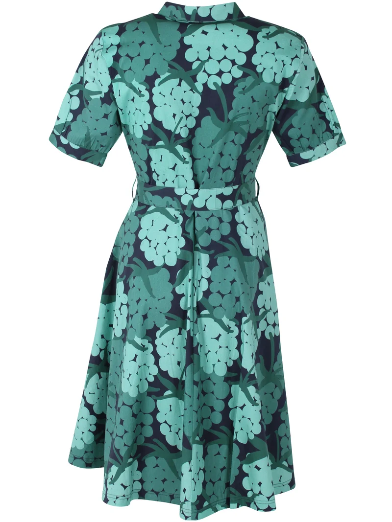 Daneribe Poplin Stretch SS Dress Dk Navy MAXIBERRY