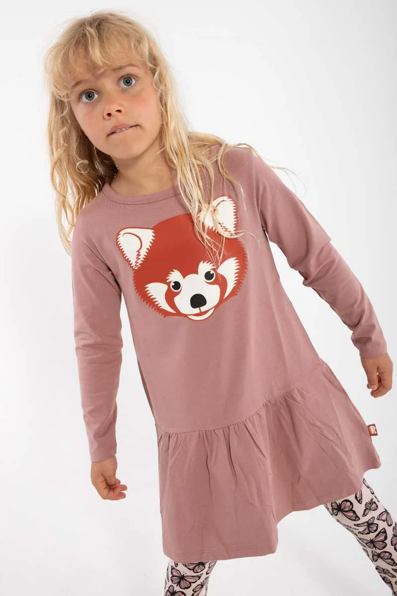 Dyrbirdy Dress Dk Rose Beige ROED PANDA