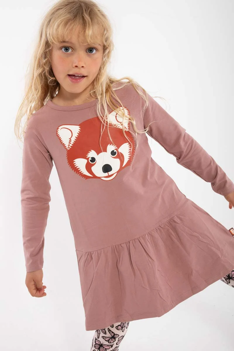 Dyrbirdy Dress Dk Rose Beige ROED PANDA