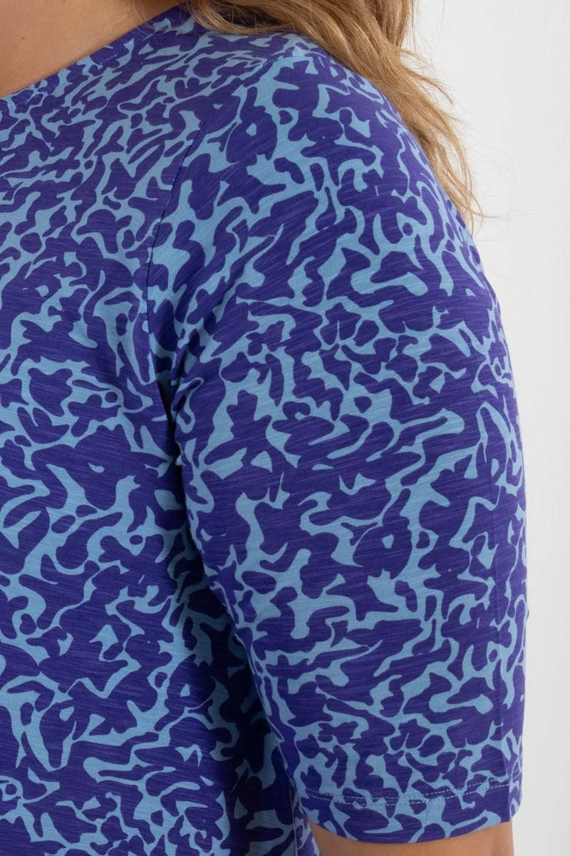 Danalberte Slub Dress Waterblue RIPPLES
