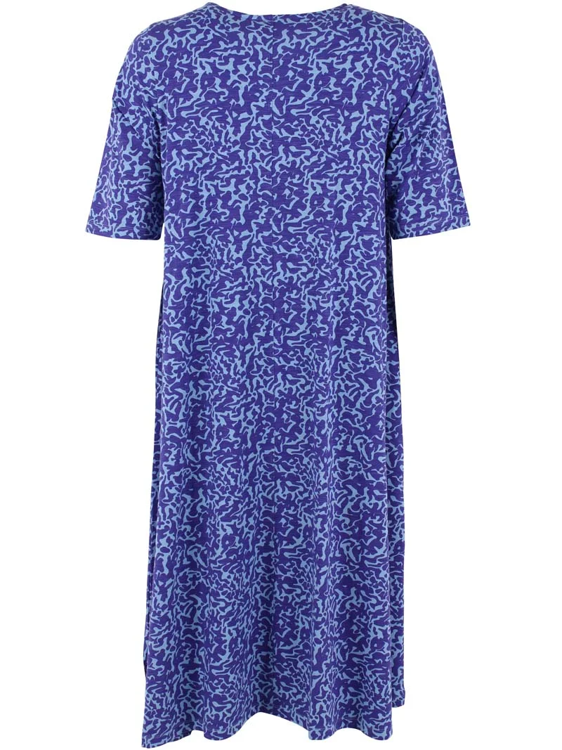 Danalberte Slub Dress Waterblue RIPPLES