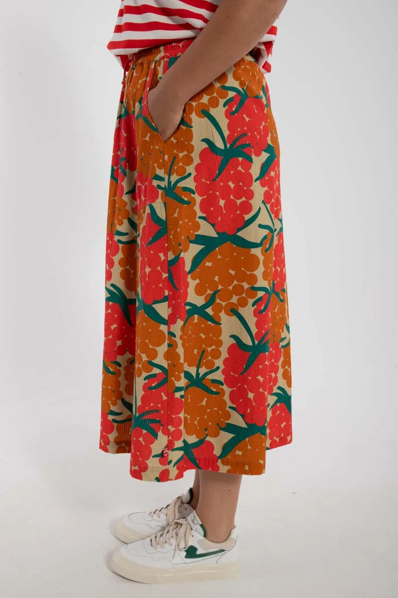Danevisit Searsucker Skirt Beige MAXIBERRY