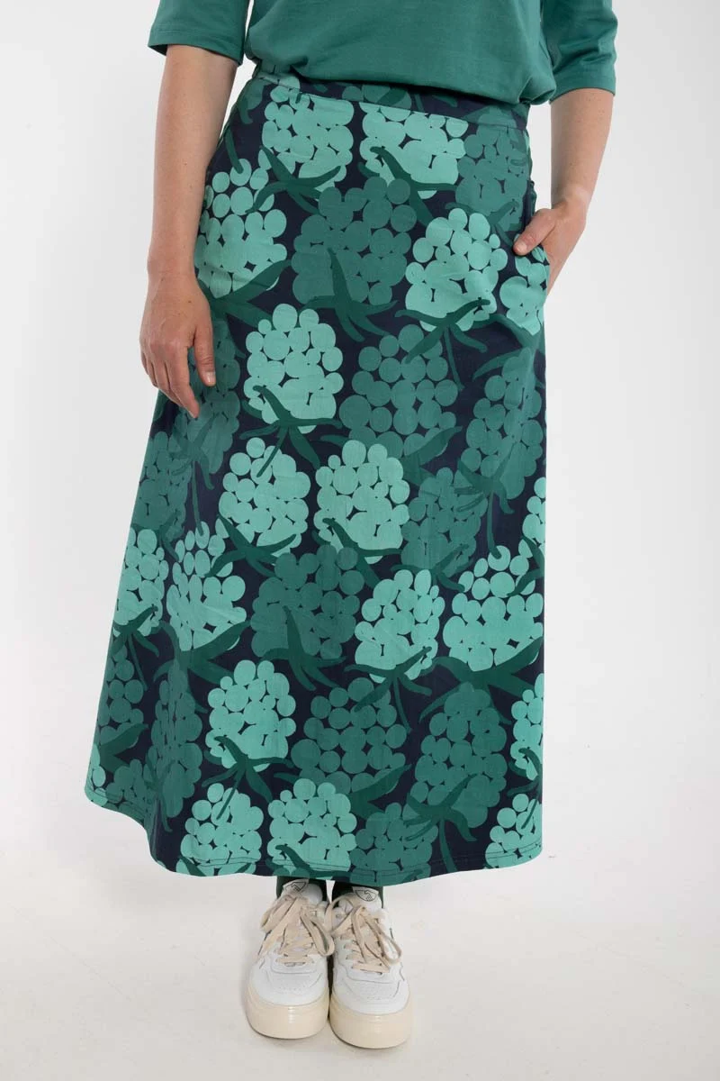 Danebrava Poplin Stretch Skirt Dk Navy MAXIBERRY