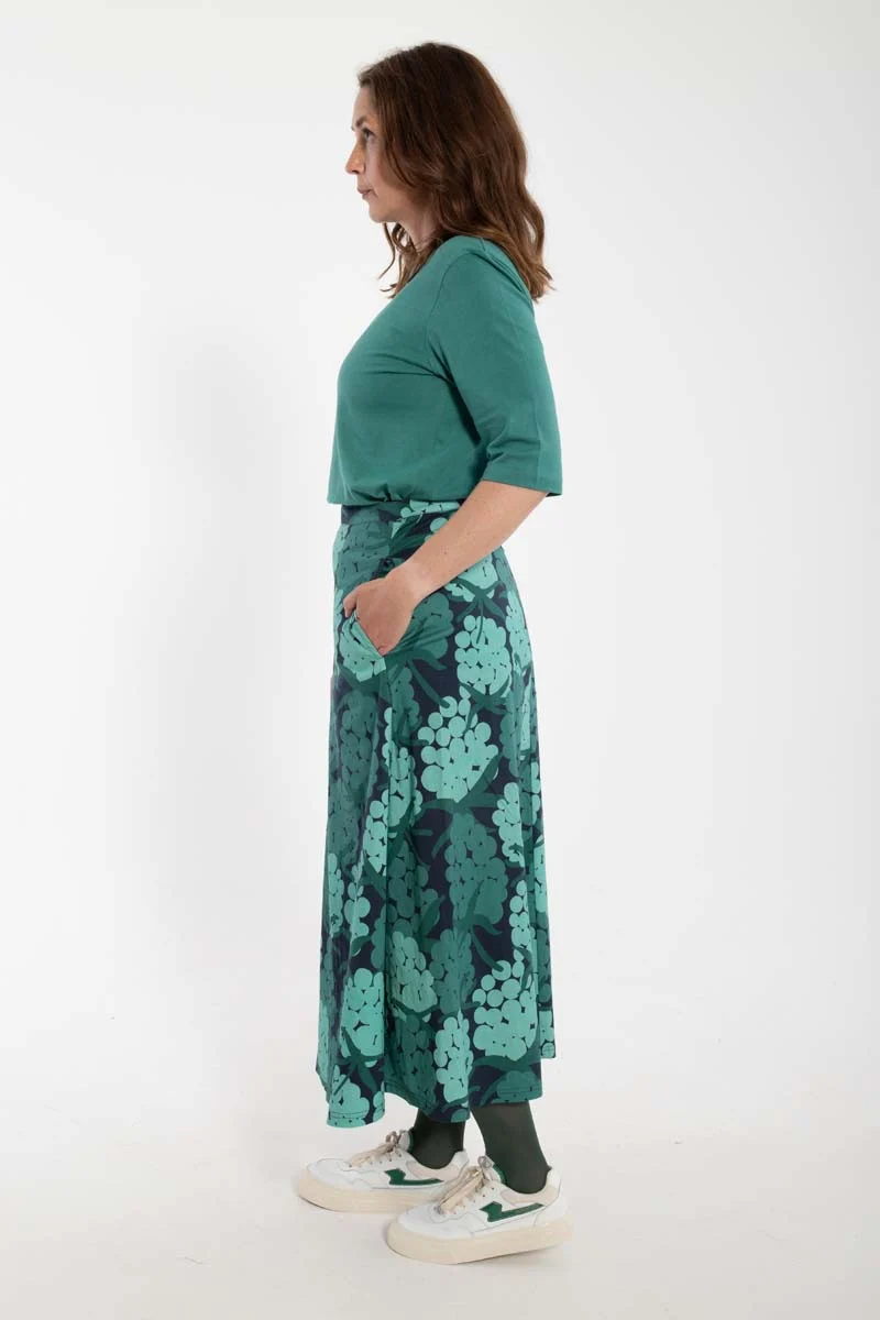 Danebrava Poplin Stretch Skirt Dk Navy MAXIBERRY