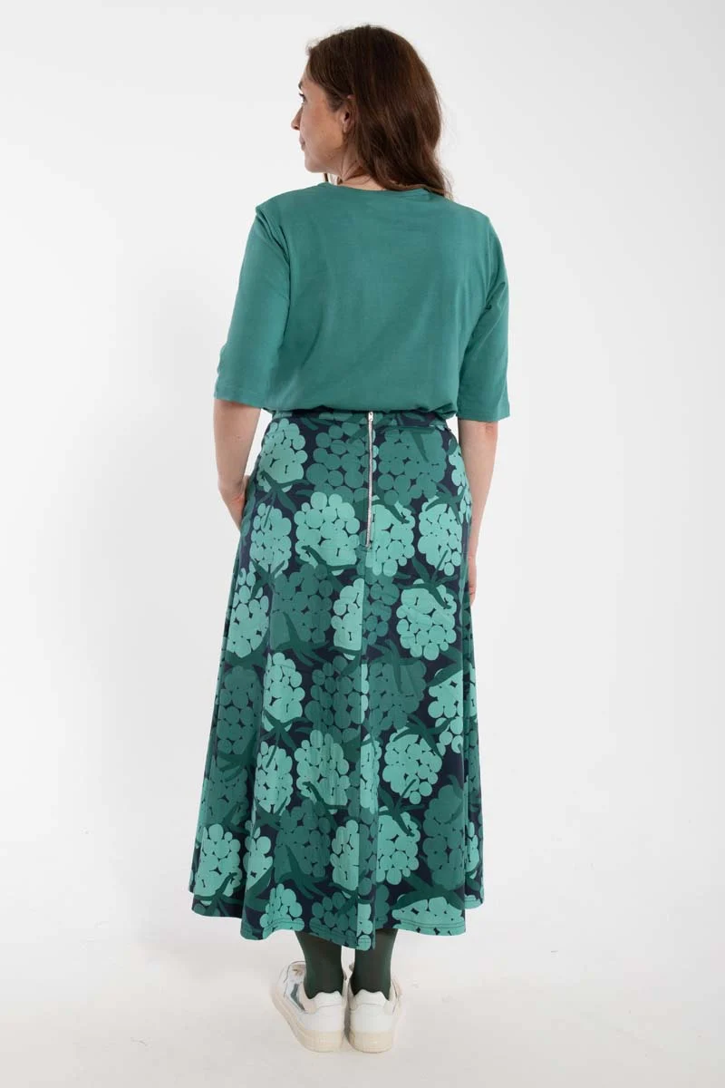 Danebrava Poplin Stretch Skirt Dk Navy MAXIBERRY