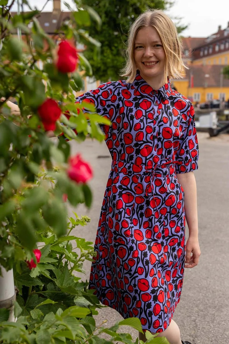 Danesusanne Poplin Stretch Dress Lilla POPPY