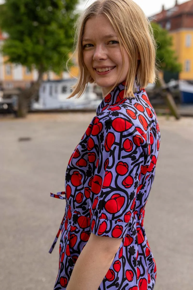 Danesusanne Poplin Stretch Dress Lilla POPPY
