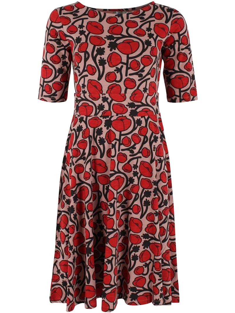 ORGANIC - Danecharlotte Slub Dress Rose Beige POPPY