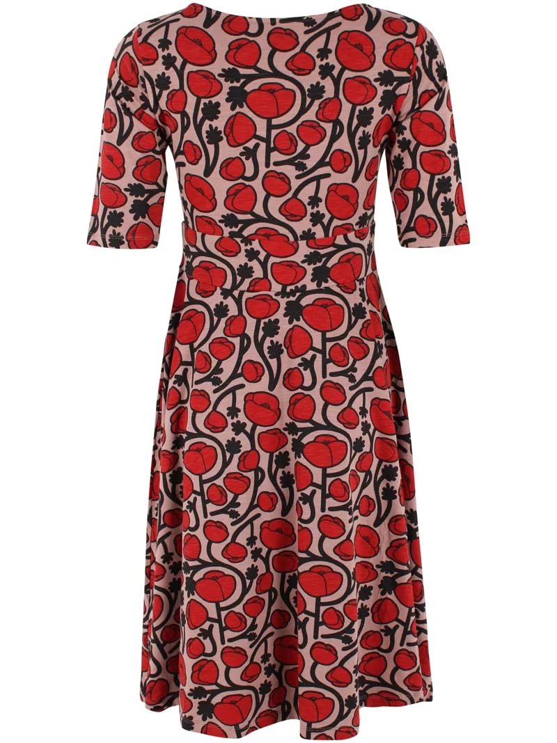 ORGANIC - Danecharlotte Slub Dress Rose Beige POPPY