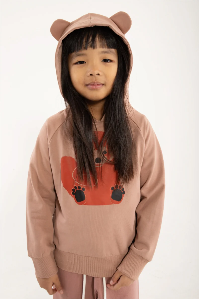 Dyrbellow Hoodie Rose Beige PEACE ROED PANDA