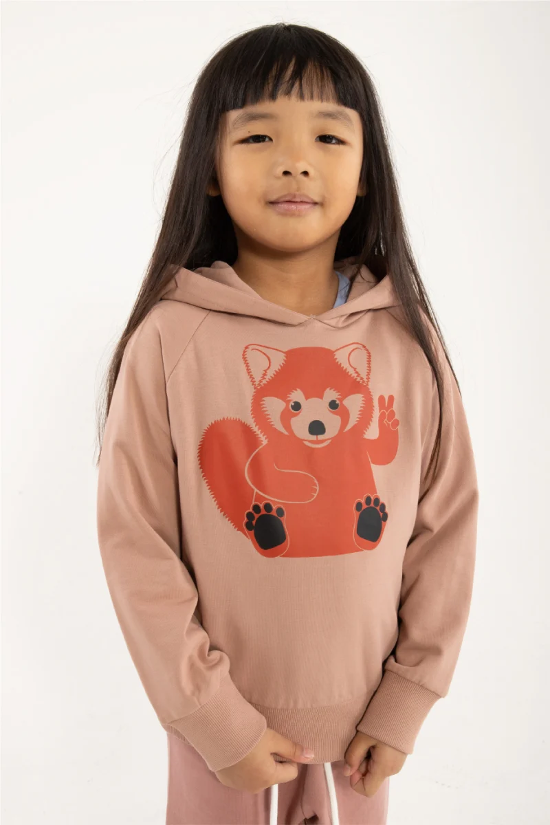Dyrbellow Hoodie Rose Beige PEACE ROED PANDA