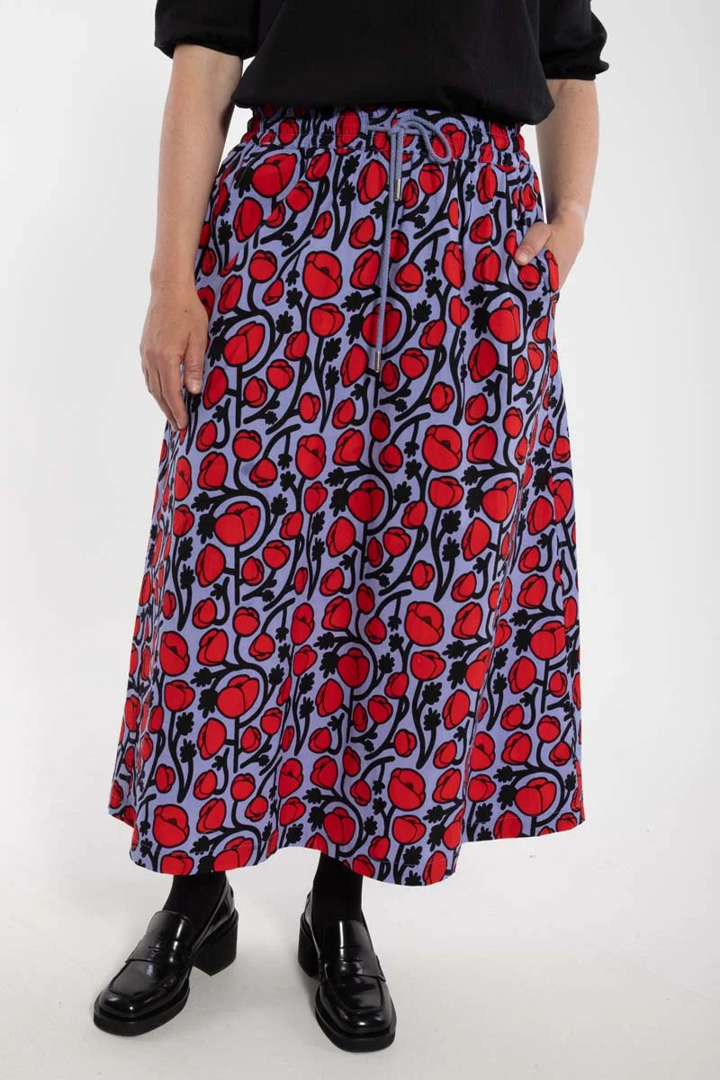 Danespresso Poplin Stretch Skirt Lilla POPPY
