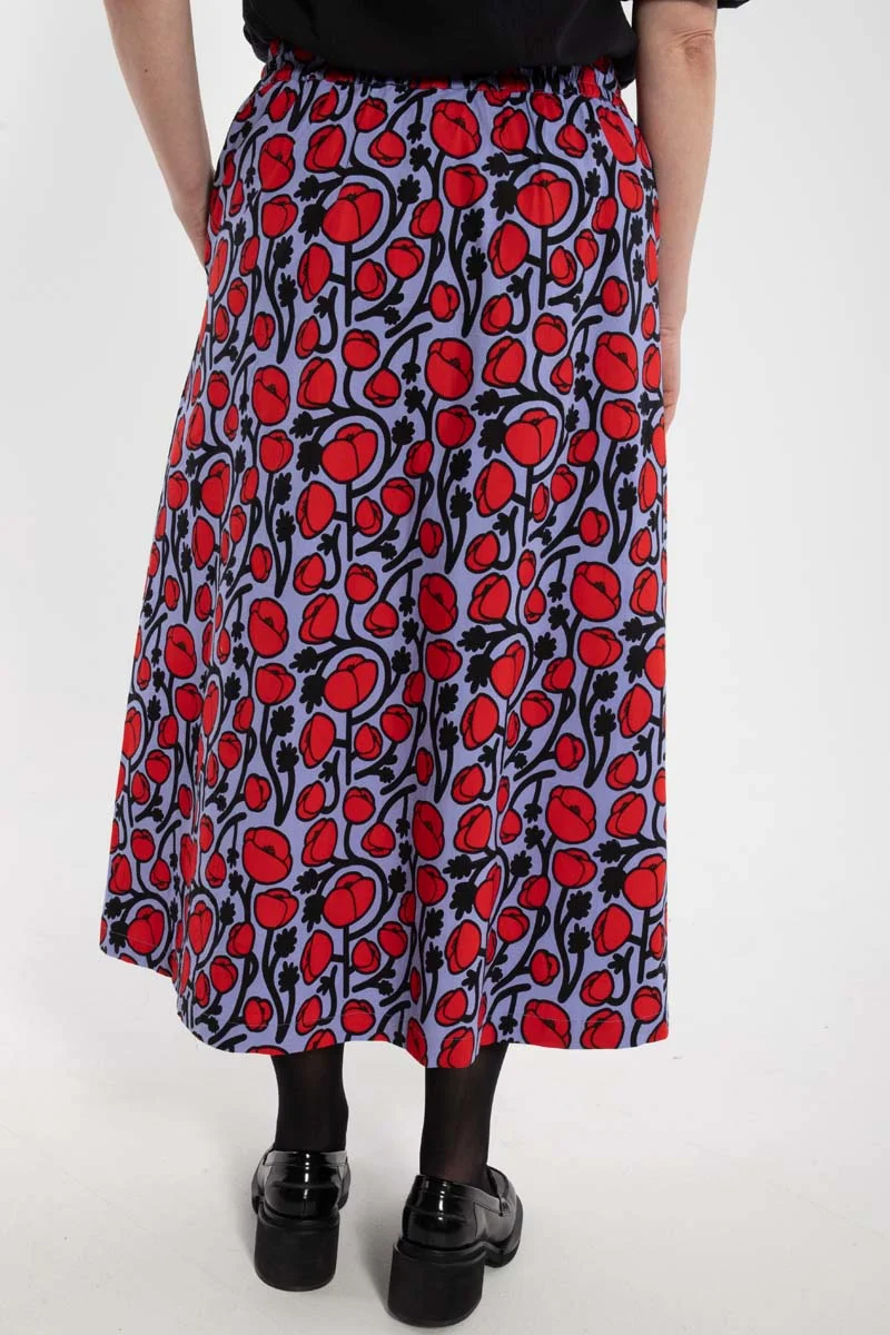 Danespresso Poplin Stretch Skirt Lilla POPPY