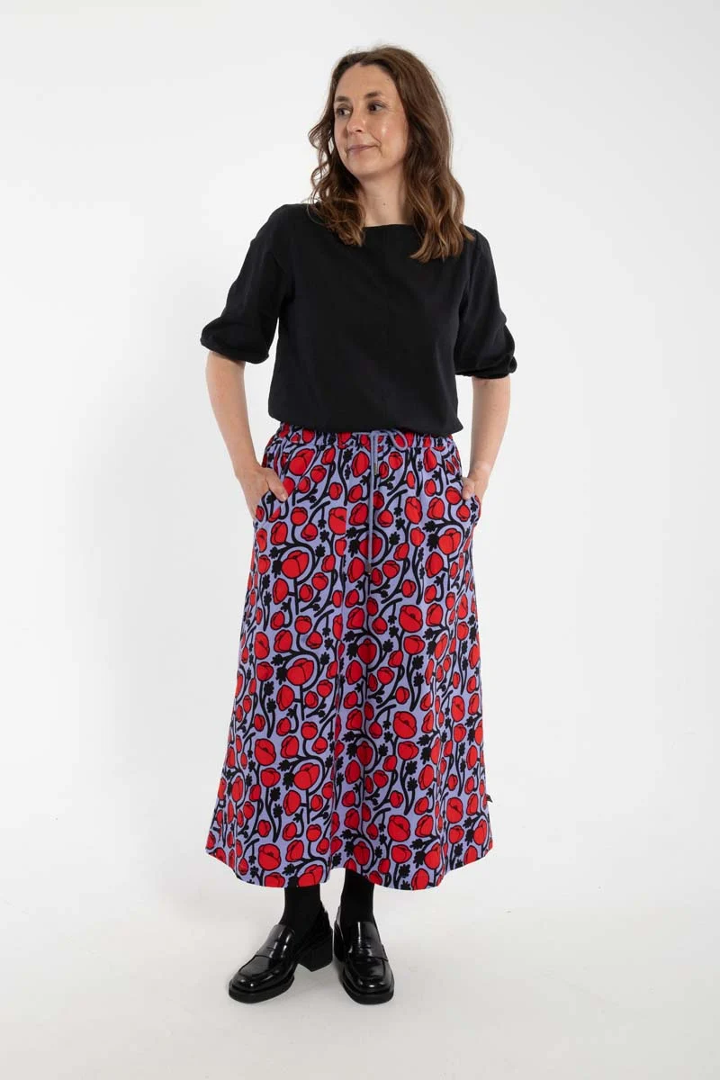 Danespresso Poplin Stretch Skirt Lilla POPPY