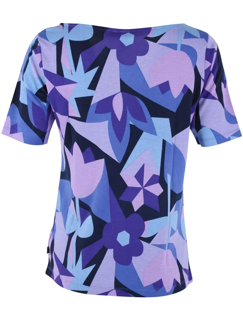 ORGANIC - Daneboat Neck Interlock Tee Dk Navy GEOFLEUR