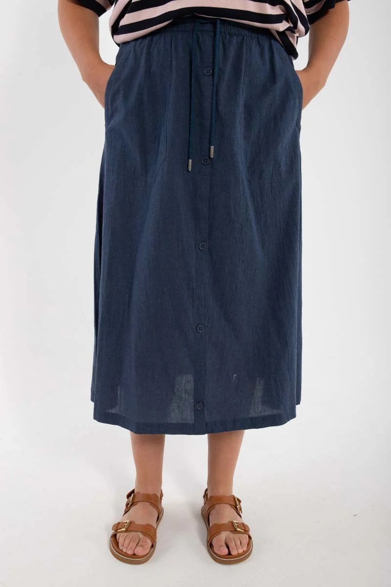 Danevisit Chambrey Skirt Dark Chambrey