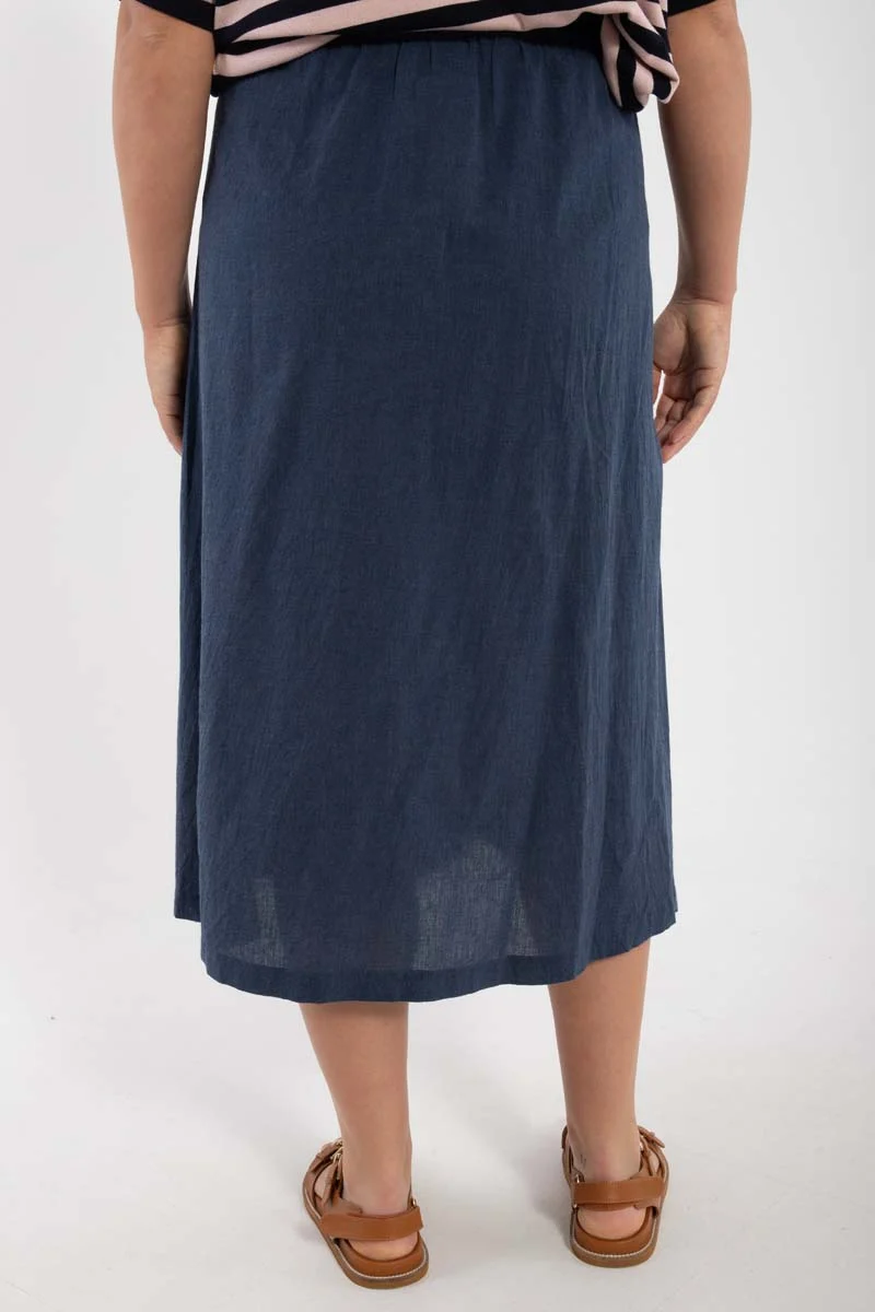 Danevisit Chambrey Skirt Dark Chambrey