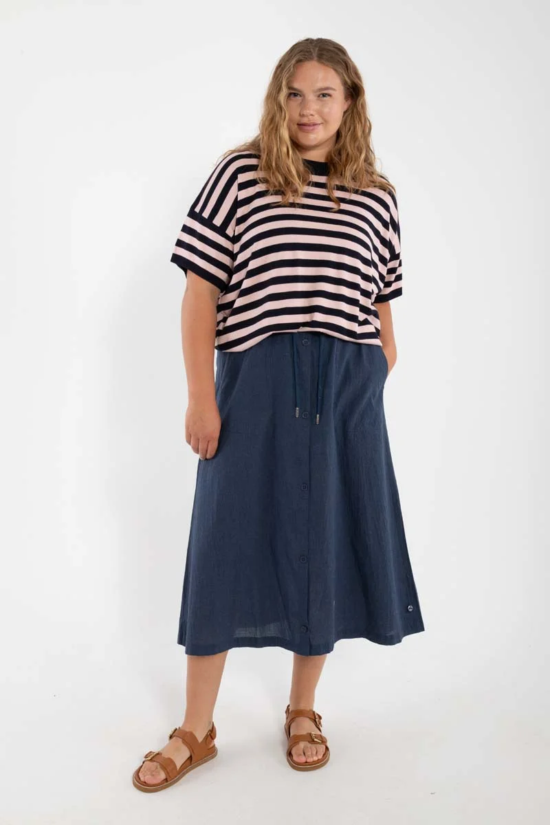 Danevisit Chambrey Skirt Dark Chambrey