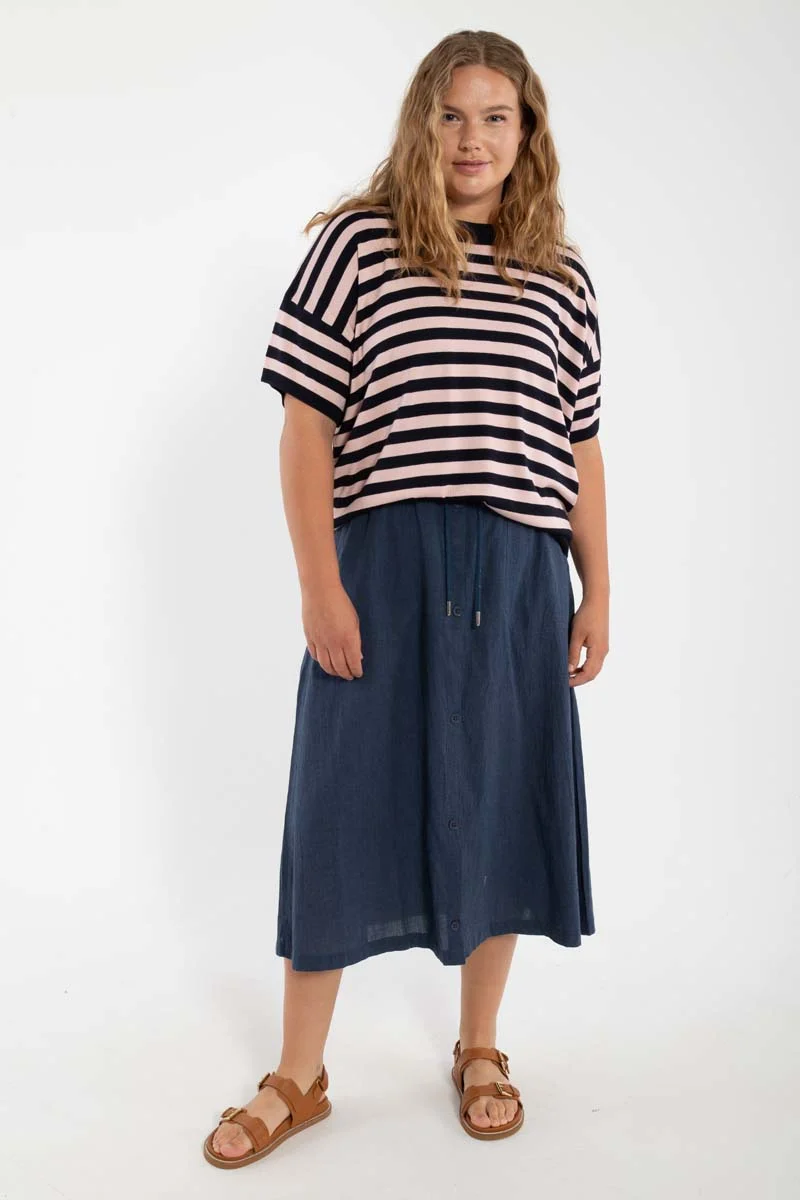 Danevisit Chambrey Skirt Dark Chambrey