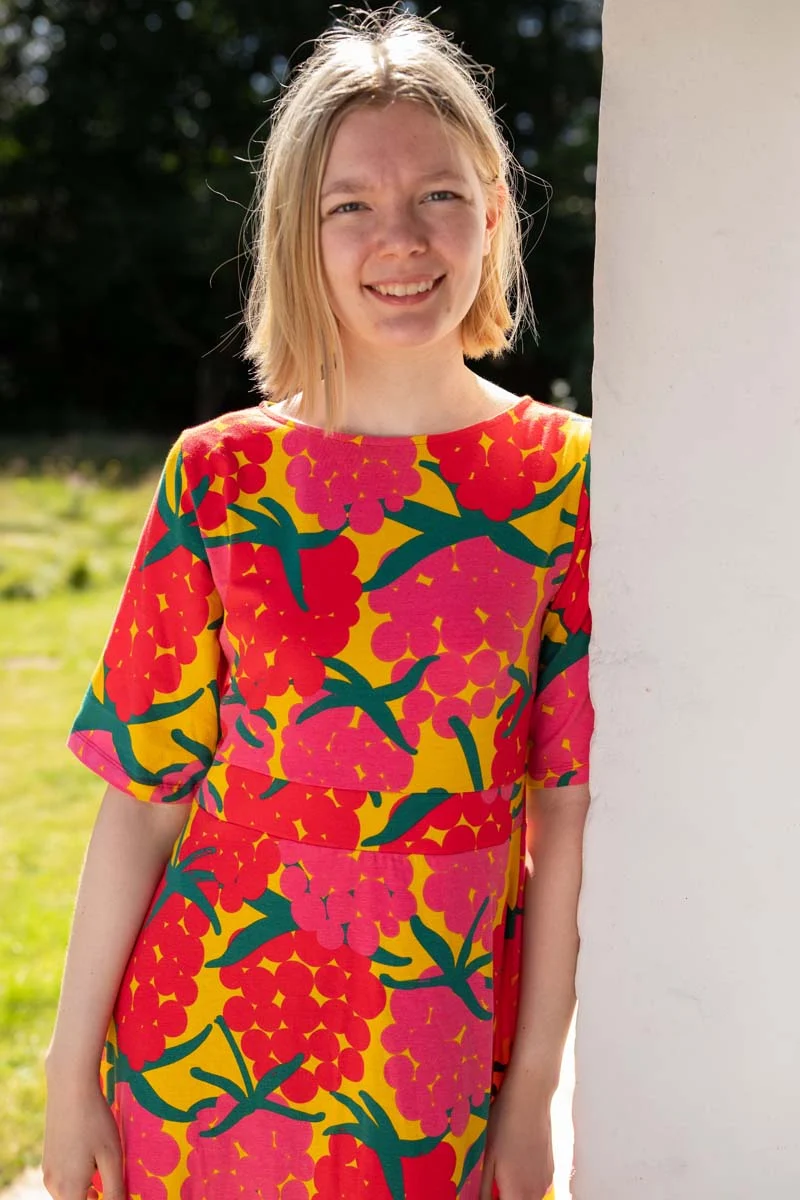 Daneviborg Cotton Dress Yellow MAXIBERRY