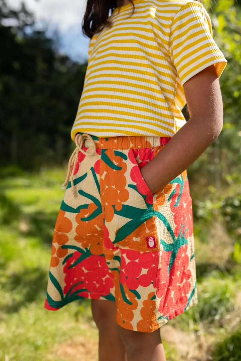 Danemia Seersucker Skirt Beige MAXIBERRY