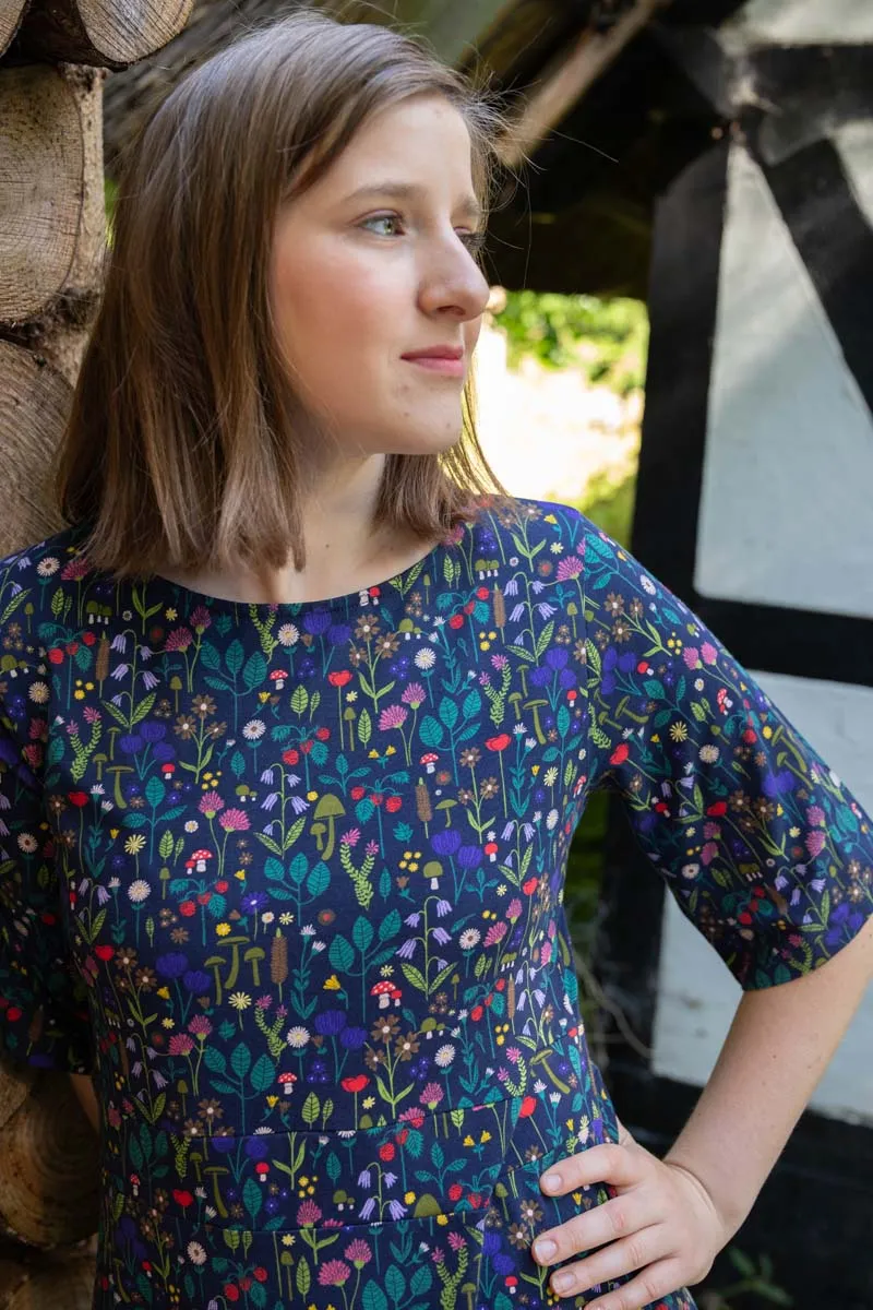 Daneviborg Modal Dress Dk Navy BOTANICAL