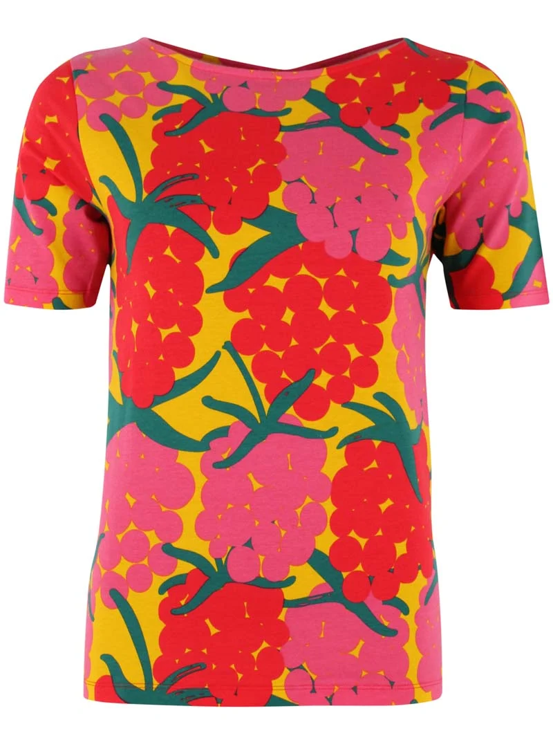 Daneboat Neck Cotton Tee Yellow MAXIBERRY
