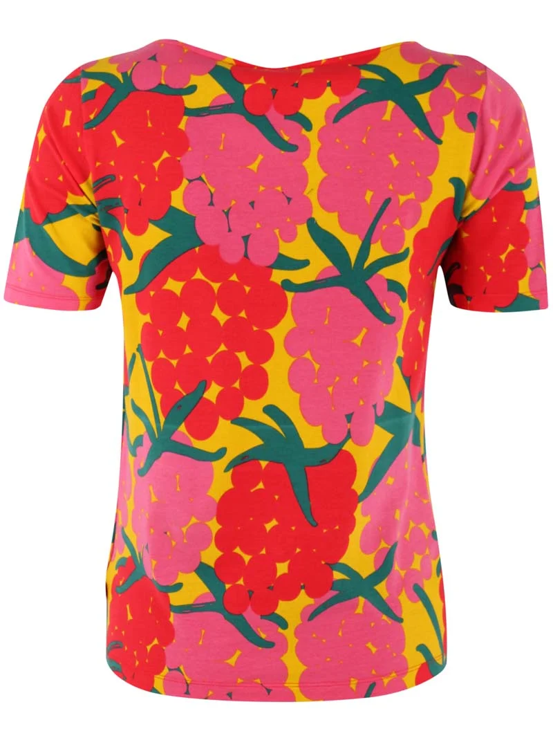 Daneboat Neck Cotton Tee Yellow MAXIBERRY