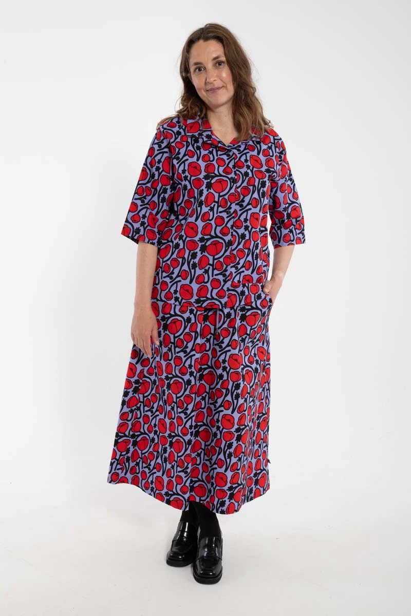 Danesolidary Poplin Stretch Shirt Lilla POPPY