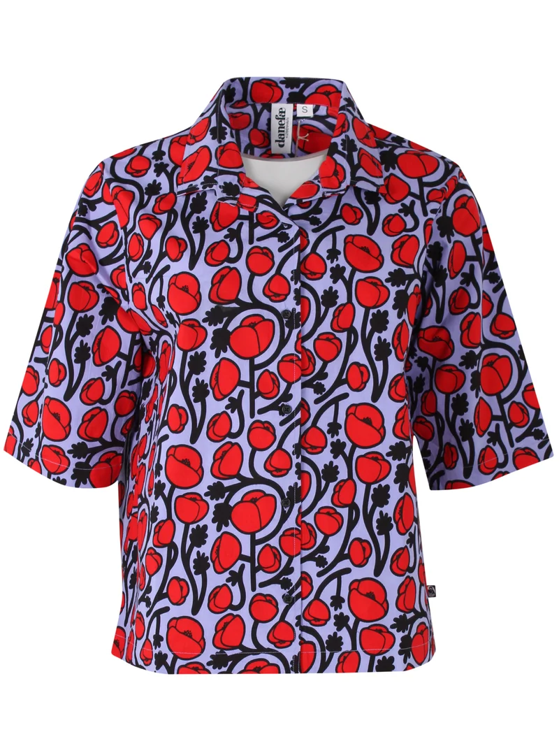 Danesolidary Poplin Stretch Shirt Lilla POPPY