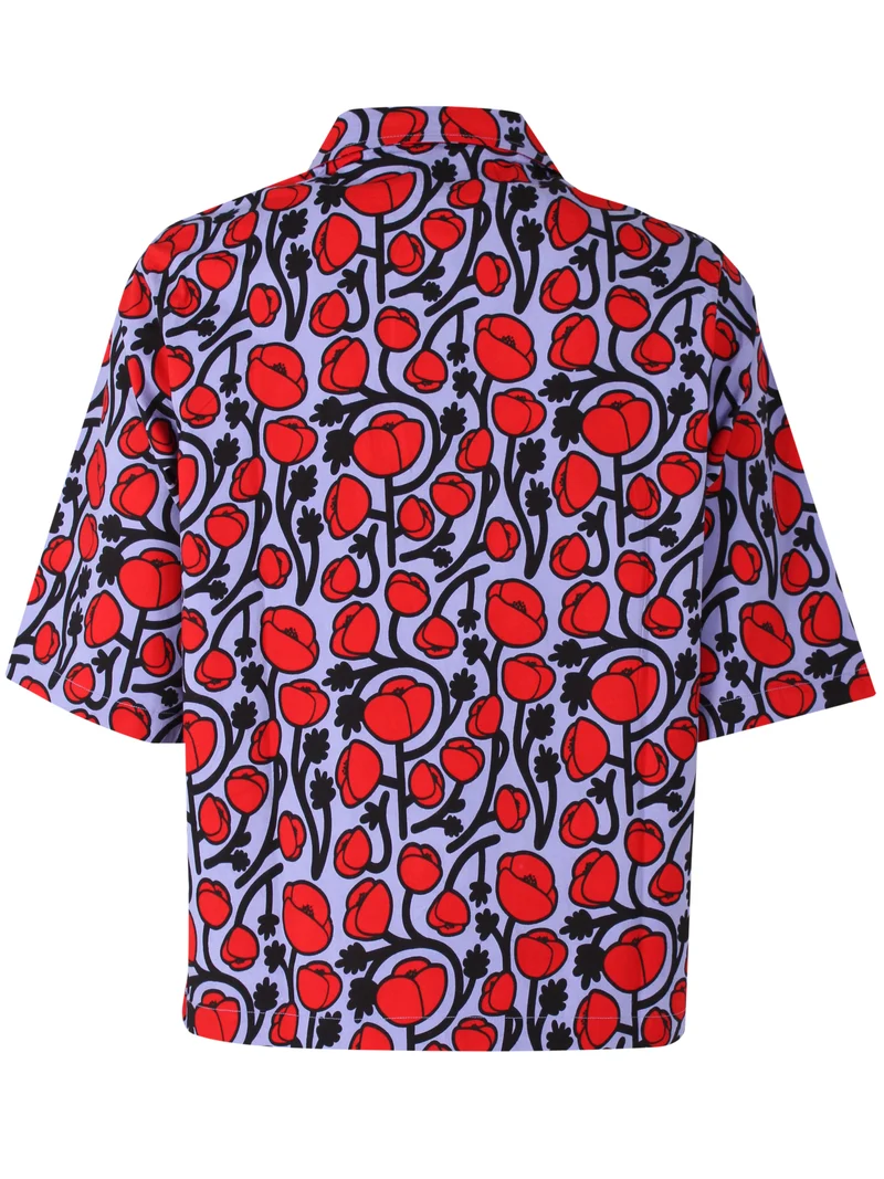 Danesolidary Poplin Stretch Shirt Lilla POPPY