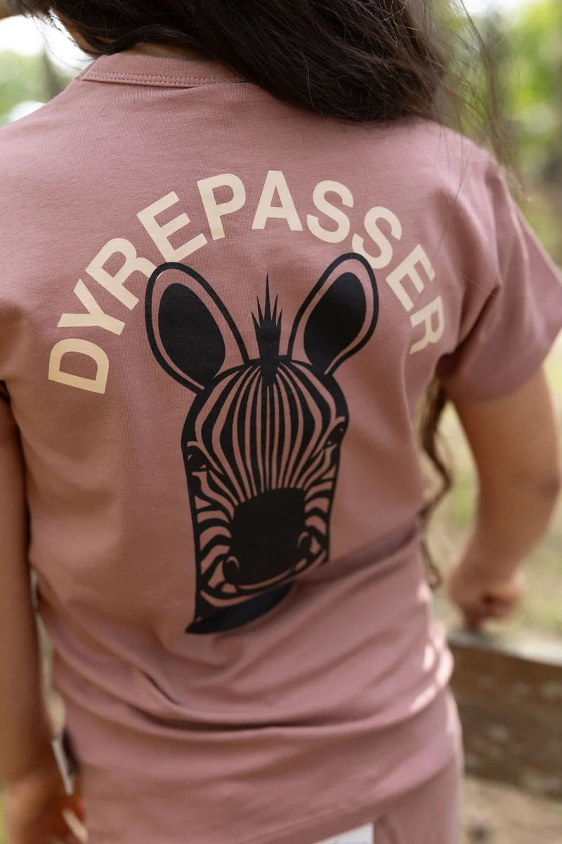 Dyrepasser T-shirt Dk Rose Beige ZEBRA