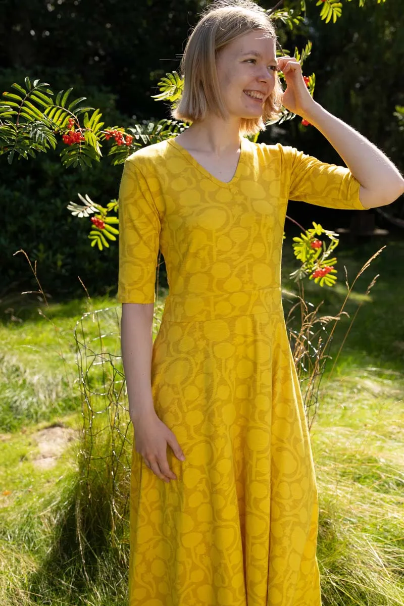 Danandersen Slub Dress Yellow POPTONE