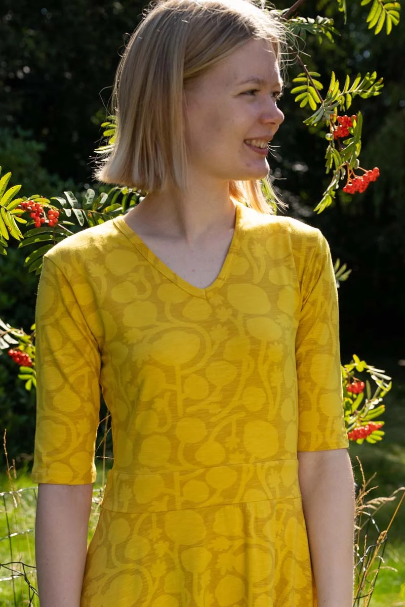 Danandersen Slub Dress Yellow POPTONE