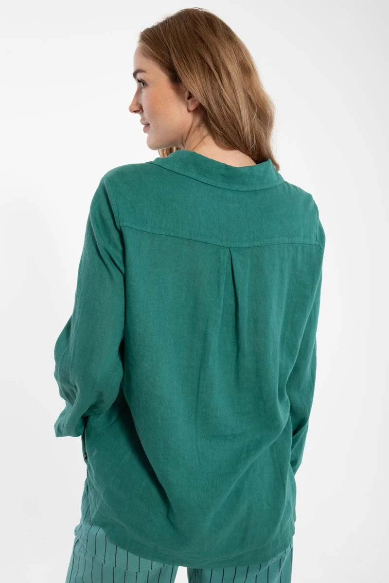 Danerosemary Modal Linnen Shirt Light Slate