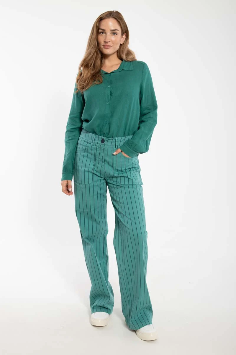 Danerosemary Modal Linnen Shirt Light Slate