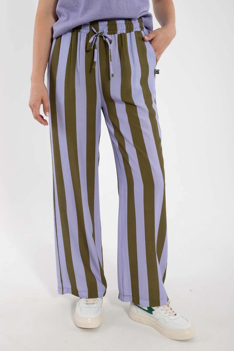 Danenynne Viscose Pants Lilla/Olive