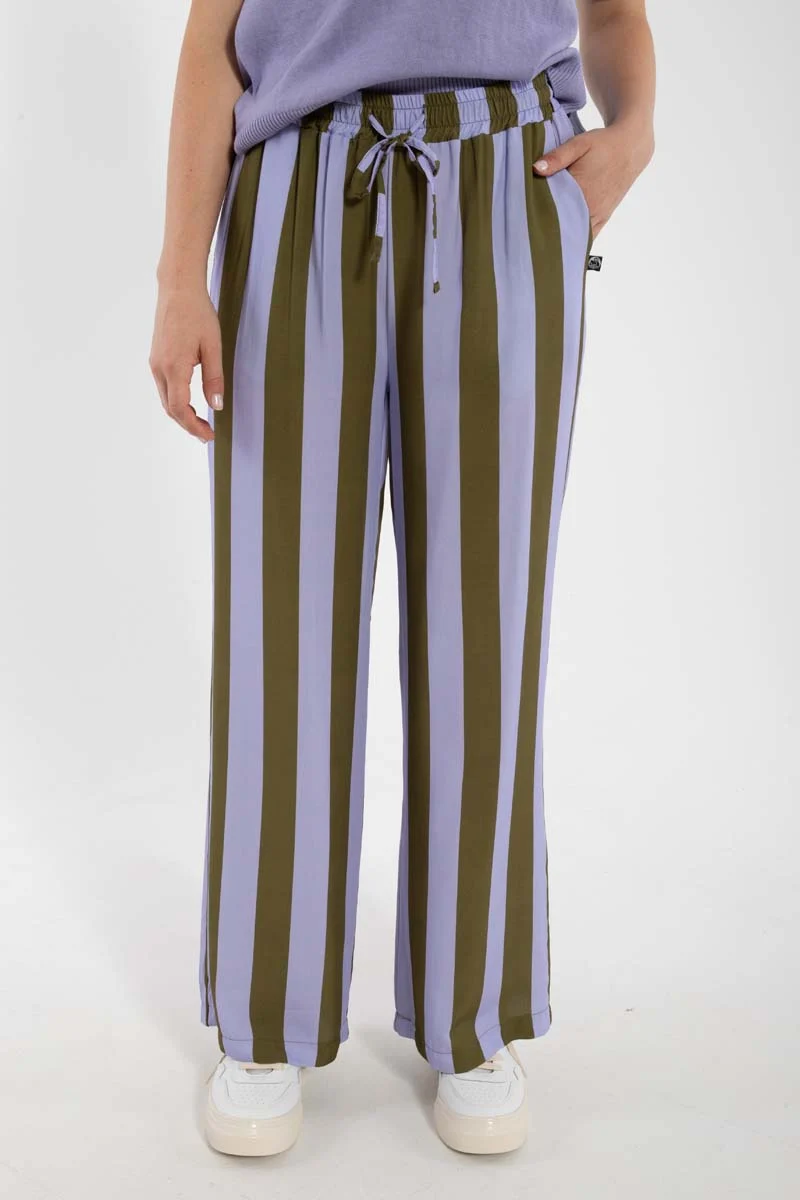 Danenynne Viscose Pants Lilla/Olive