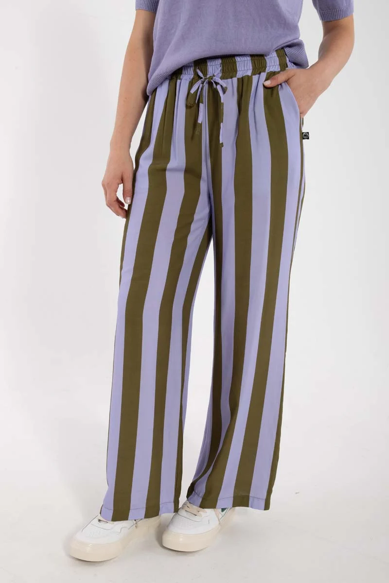 Danenynne Viscose Pants Lilla/Olive