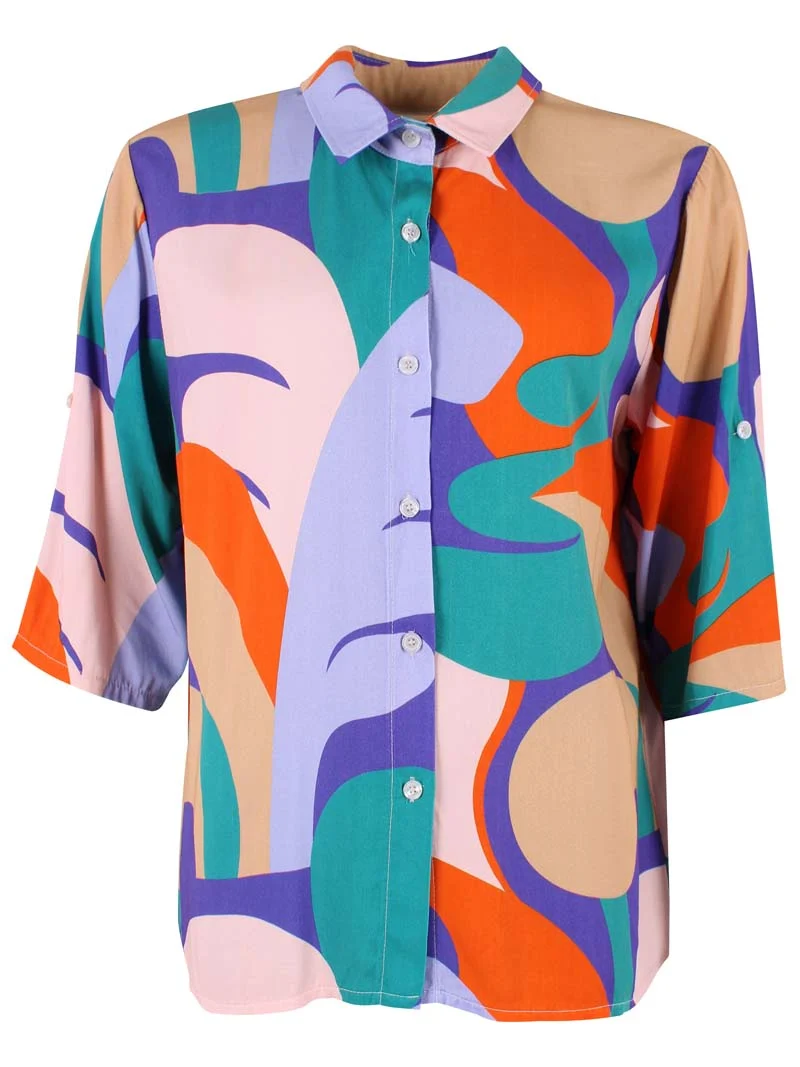 Danesolidary Viscose Shirt Cold Purple TROPS