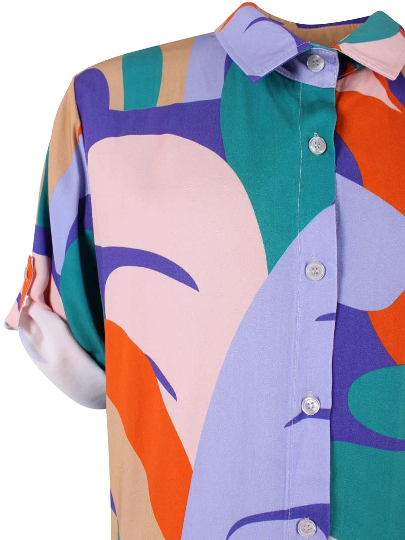 Danesolidary Viscose Shirt Cold Purple TROPS